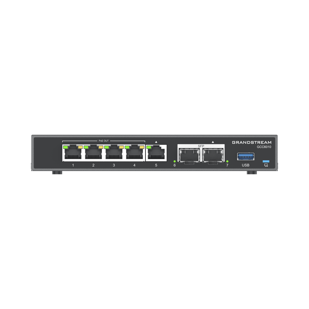 Grandstream GCC6010 UC + Networking Convergence Solutions, 4 in 1: Firewall, Router, PBX IP and PoE Switch