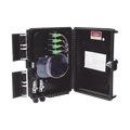 Fiberhome GFS-16G Fiber Distribution Box, 24 Splices, IP65, Black, Indoor/Outdoor, with 16 SC/APC adaptors and 1x16 splitter