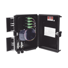 Fiberhome GFS-16G Fiber Distribution Box, 24 Splices, IP65, Black, Indoor/Outdoor, with 16 SC/APC adaptors and 1x16 splitter