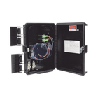 Fiberhome GFS-8G Fiber Distribution Box, 24 Splices, IP65, Black, Indoor/Outdoor, with 8 SC/APC adaptors and 1x8 splitter