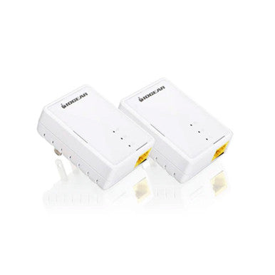 Iogear GPLB200K Powerline Nano Ethernet Bridge Kit - 200 Mbps High-Speed Wired Network Over Existing Power Lines