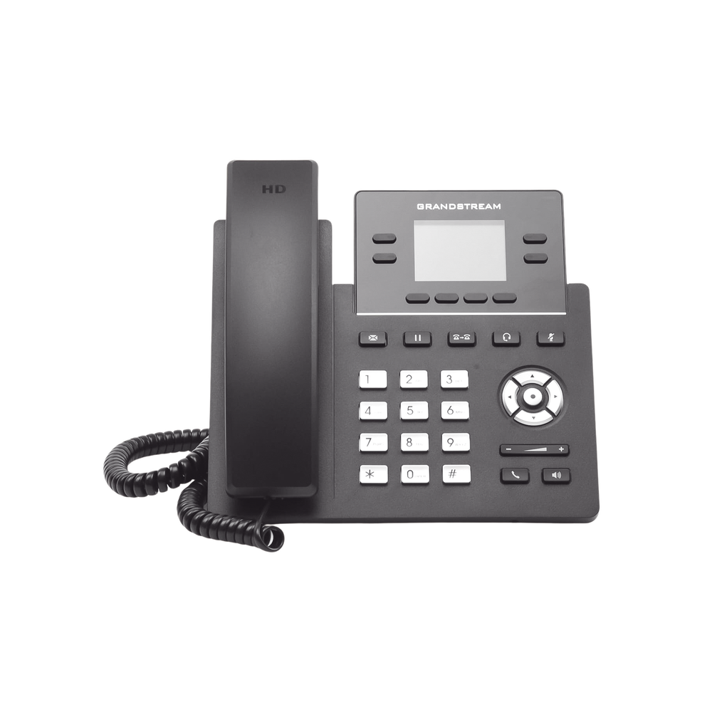 Grandstream GRP-2612P Operator-grade IP phone, 4 SIP lines with 2 accounts, 2.4" color display, PoE, Opus codec, IPV4/IPV6 with cloud management via GDMS.