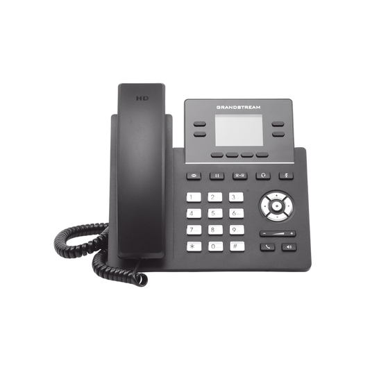 Grandstream GRP-2612P Operator-grade IP phone, 4 SIP lines with 2 accounts, 2.4" color display, PoE, Opus codec, IPV4/IPV6 with cloud management via GDMS.