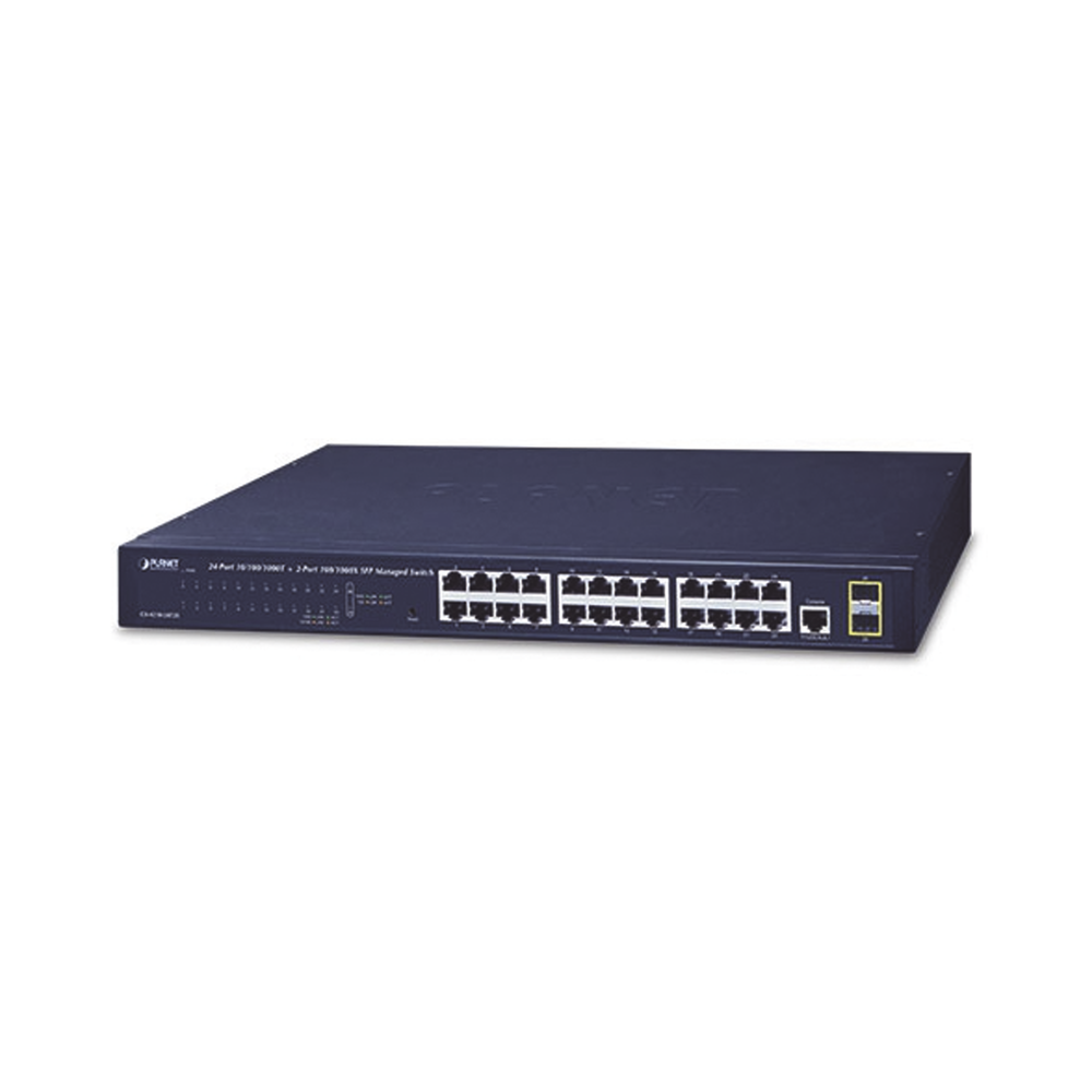 Planet GS-4210-24T2S 24-Port Gigabit 10/100/1000T Layer 2 Managed Switch, 2 SFP 100/1000X Ports, Ethernet Console Interface