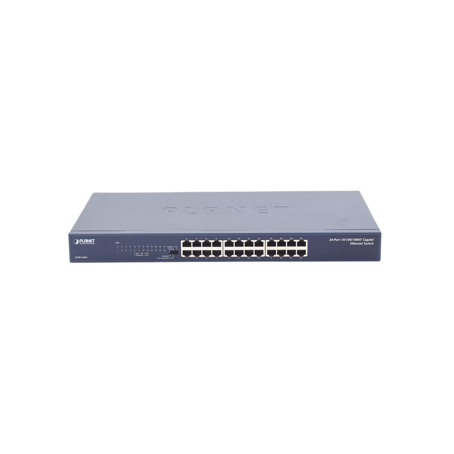 Planet GSW-2401 24-Port 10/100/1000 Mbps Gigabit Unmanaged Switch, With Extended Mode Up To 200m