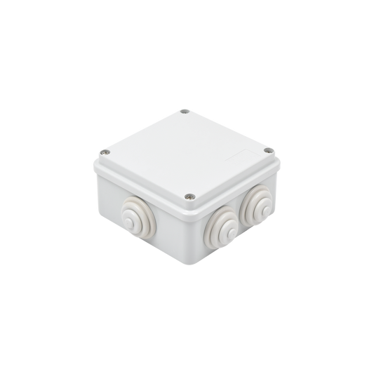 Gewiss GW-44-004 PVC Junction Box Self-extinguishable with 6 Inputs, Screw Cap (for Outdoors IP55)