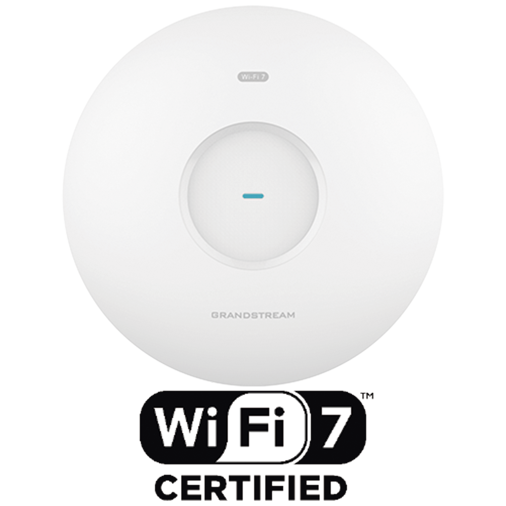 Grandstream GWN7670 Wi-Fi 7 Access Point / 3.6 Gbps / Dual-Band 2x2:2 MIMO / MLO / 4KQAM / MRU / Preamble Puncturing / 256 Concurrent Clients / 2 x 2.5G PoE+ Ports / 175m Coverage / BLE 5.3 / Integrated Management