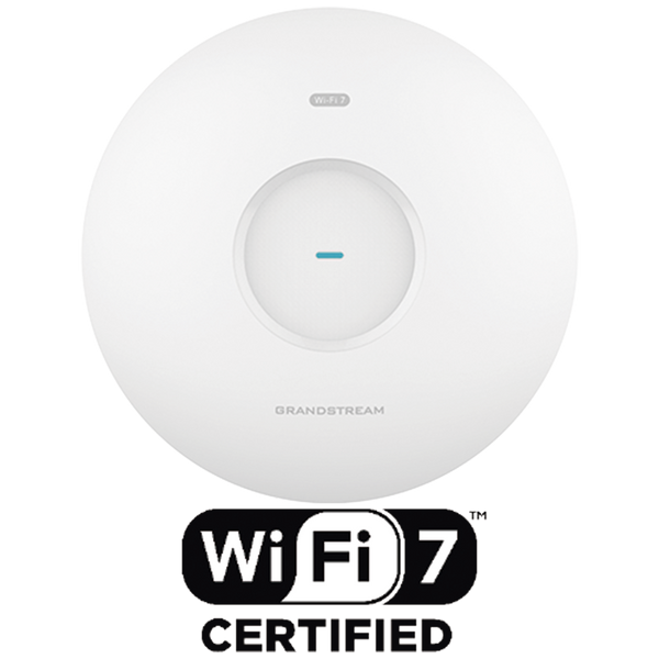 Grandstream GWN7670 Wi-Fi 7 Access Point / 3.6 Gbps / Dual-Band 2x2:2 MIMO / MLO / 4KQAM / MRU / Preamble Puncturing / 256 Concurrent Clients / 2 x 2.5G PoE+ Ports / 175m Coverage / BLE 5.3 / Integrated Management