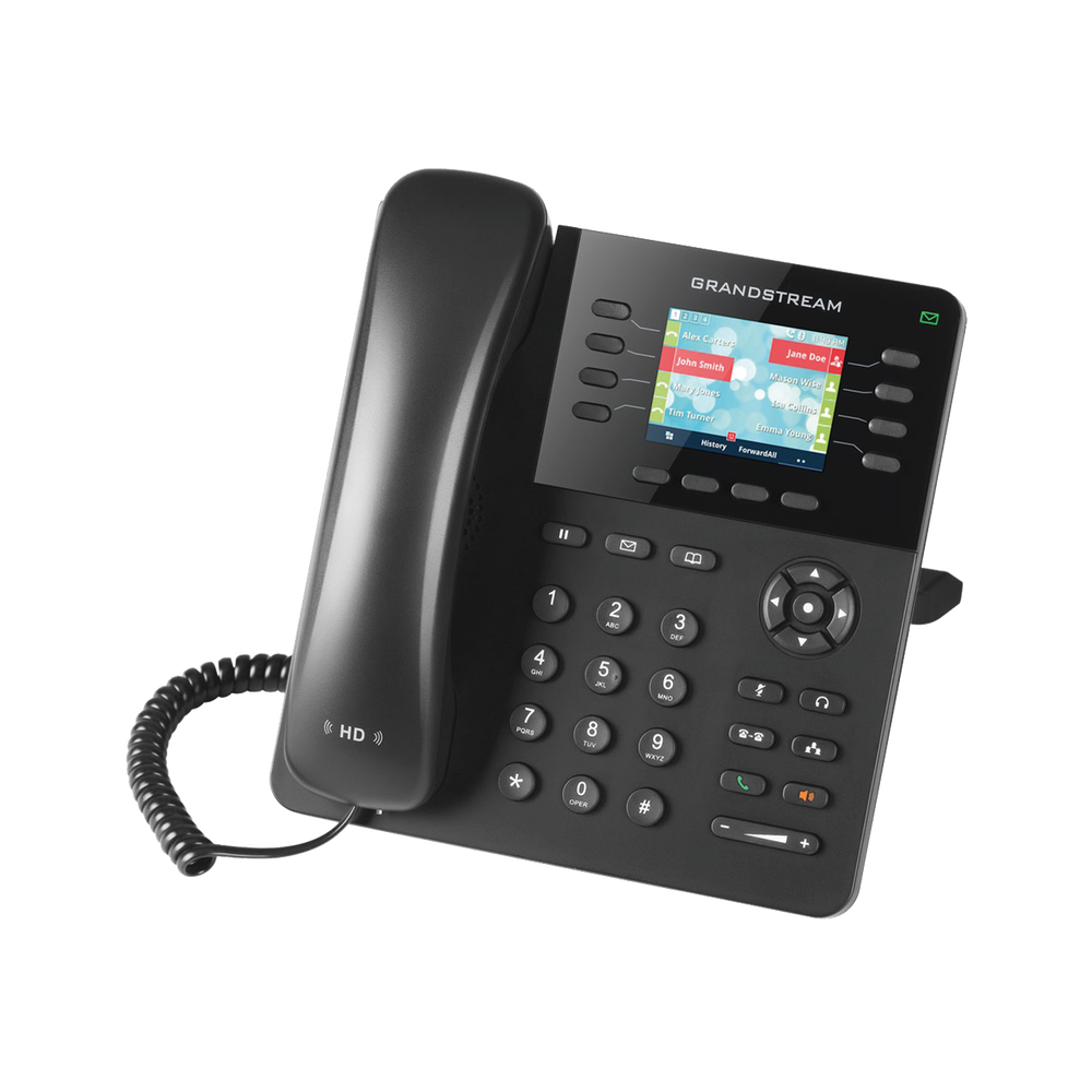 Grandstream GXP-2135 Enterprise IP Phone GXP2135 / 8 Lines / 4 SIP Accounts / 2.8 Inch Color LCD Display / HD Audio / 32 BLF Keys / Dual Gigabit Ethernet / Integrated PoE / Bluetooth / UCM Series Compatible