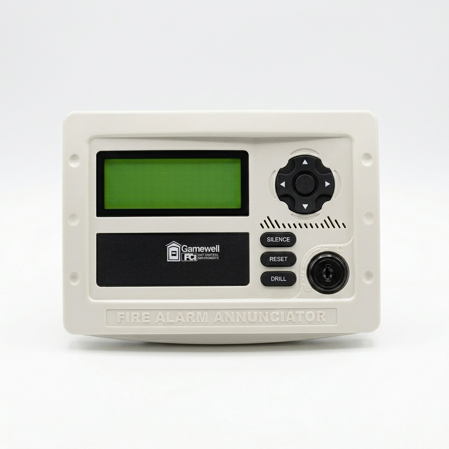 Gamewell GFANN-80-W Remote Annunciator, LCD White