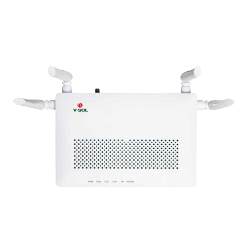 Vsol WHITE BOX V-Sol - Fiber ONU GPON/EPON HYBRID 2 GE + 1POTS + 2 WIFI, Unbranded White Case UPC