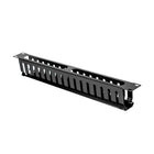 Iuron Cable Management 1U 19in Finger Duct 16 Holes Panel w/ Cover