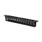 Iuron Cable Management 1U 19in Finger Duct 12 Holes Panel w/ Cover