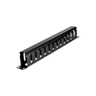 Iuron Cable Management 1U 19in Finger Duct 12 Holes Panel w/ Cover