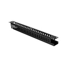 Iuron Cable Management 1U 19in Finger Duct 24 Holes Panel w/ Cover