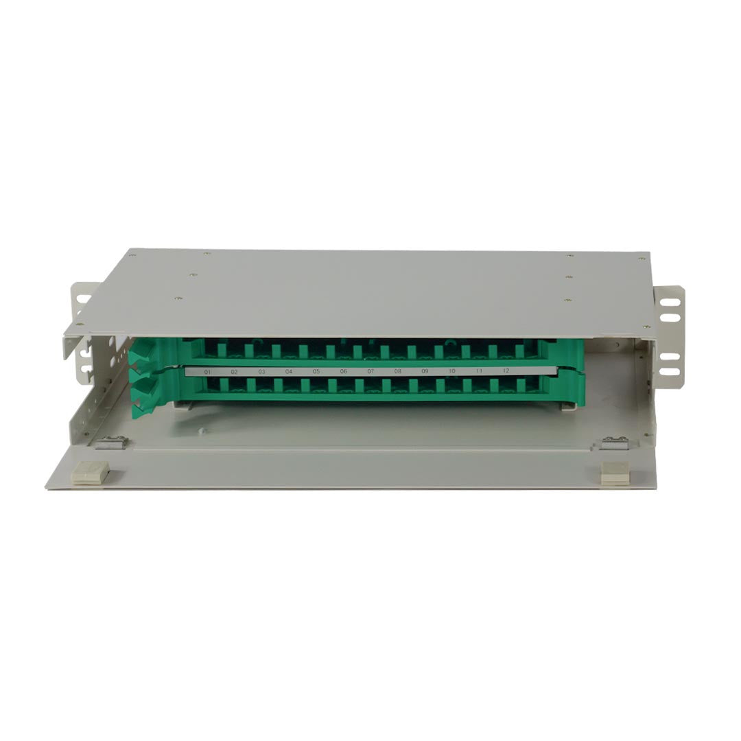 Iuron Optical Fiber Patch Panel 24 Core Rack Mount Empty