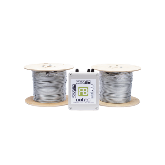 Rbtec IROC-2Z-1000-V2 Kit for Perimeter Sensor Cable IRONCLAD for Chain Link Fences / 2000 ft (610 m) / 2 Zones; 1000 ft per Zones / No False Alarms Caused by Wind / ALL Included