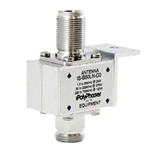 Polyphaser IS-B50LN-C0 10 MHz To 1 GHz Coaxial Protector With DC Block And N Female Connectors