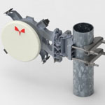 Intracom Telecom ANT-7080-20P E-Band 80GHz Integrated Parabolic Antenna for UltraLink, 20cm, Includes Mounting Kit