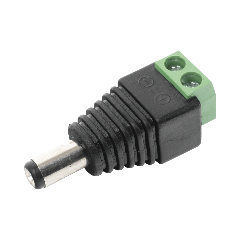 Epcom Powerline JR-52 12 Vdc Polarized 3.5 mm Plug Male Adapter / Screw Terminals / Polarized (+/-) / Ideal for Video Surveillance Cameras.
