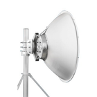Jirous JRMD120010/11RA Dish Antenna for B11 Radio, Circular Connector, 10.1 ~ 12 GHz, 3.93 ft (1.2 m) Diameter, Mount included