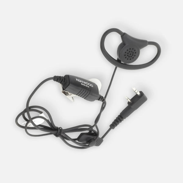 Kenwood KHS-27 Microphone with earphone D-ring TK-2000/3000/2402/3402/2312/3312