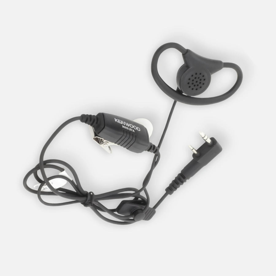 Kenwood KHS-27 Microphone with earphone D-ring TK-2000/3000/2402/3402/2312/3312
