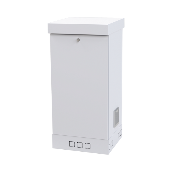 Linkedpro LF-RE-06-05-20UW Rack Enclosure, Capacity for 20 Rack Units, 21.77 in wide, 48.90 in deep, Double doors with adjustable front and intermediate posts, White color