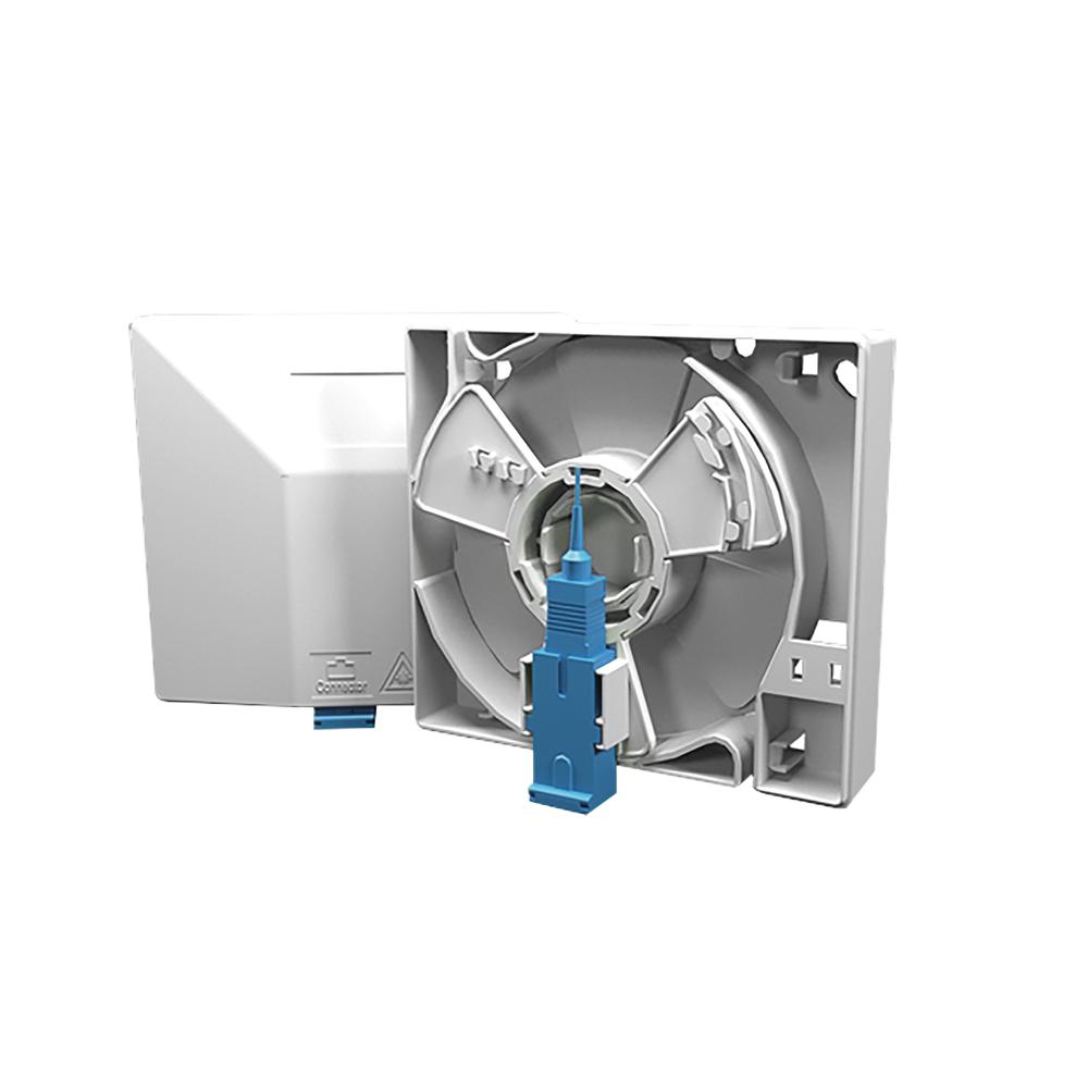 Linkedpro LP-FAB-FFS-1-B Fiber Optic Access Terminal Panel, FTTH Socket, 1 Ports SC, Loaded with 1 Adapter SC/UPC