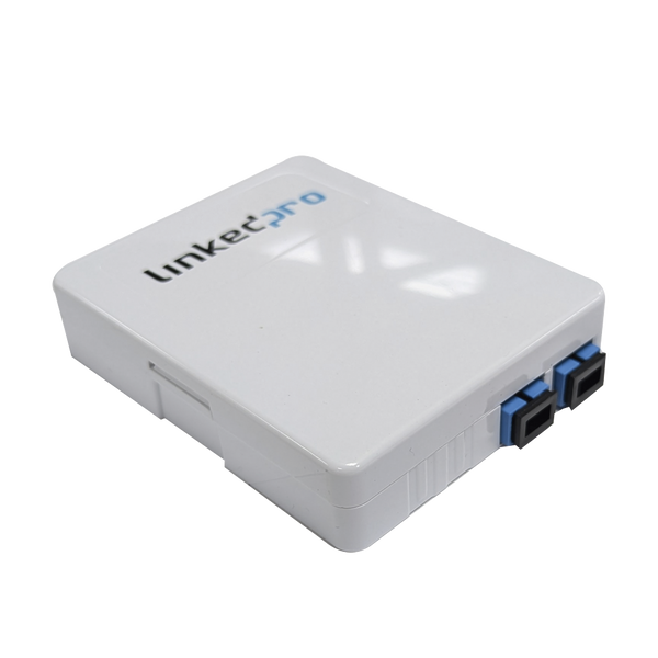 Linkedpro LP-FAB-FFS-2-B Fiber Optic Access Terminal Panel, FTTH Socket, 2 Ports SC, Loaded with 2 Adapter SC/UPC