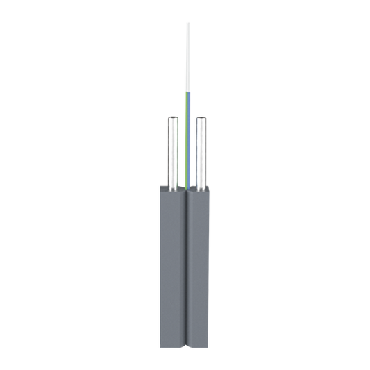 Linkedpro LP-FAB-GJXHA21FO "Easy-Pull" Bow-Type Fiber Drop Cable / 1 Fiber (1 Core), G.657A2, Indoor, FRP Strength Member, LSZH Black Jacket, 2x3 mm, 3,280 ft (1 km) Drum