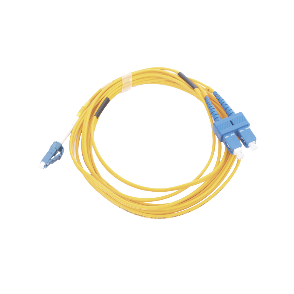 Linkedpro LP-FO-D-LCU-SCU-03 Singlemode Fiber Optic Jumper 9/125 LC/UPC-SC/UPC, PVC, 2.0 mm, Duplex, Yellow, 3 meters