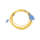 Linkedpro LP-FO-D-LCU-SCU-03 Singlemode Fiber Optic Jumper 9/125 LC/UPC-SC/UPC, PVC, 2.0 mm, Duplex, Yellow, 3 meters
