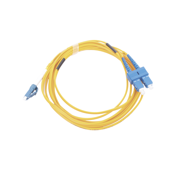 Linkedpro LP-FO-D-LCU-SCU-03 Singlemode Fiber Optic Jumper 9/125 LC/UPC-SC/UPC, PVC, 2.0 mm, Duplex, Yellow, 3 meters