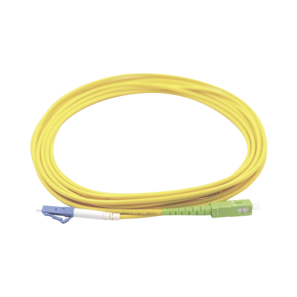Linkedpro LP-FO-LCU-SCA-01 Single Mode LC / UPC SC / APC Simplex Fiber Optic Jumper, yellow 1 meter