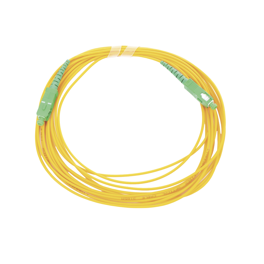 Linkedpro LP-FO-SCA-SCA-05 Single-Mode Fiber Optic Jumper SC/APC - SC/APC Simplex, Yellow, 16.4 ft 5 meters
