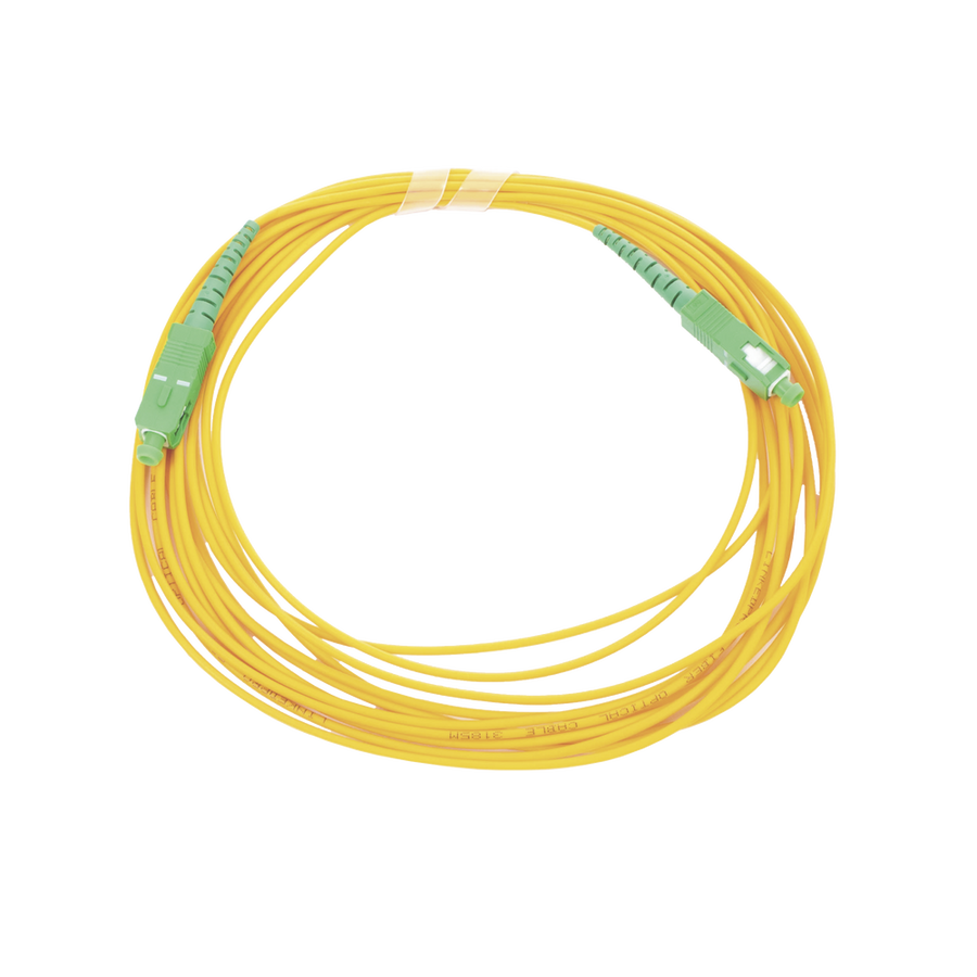 Linkedpro LP-FO-SCA-SCA-05 Single-Mode Fiber Optic Jumper SC/APC - SC/APC Simplex, Yellow, 16.4 ft 5 meters