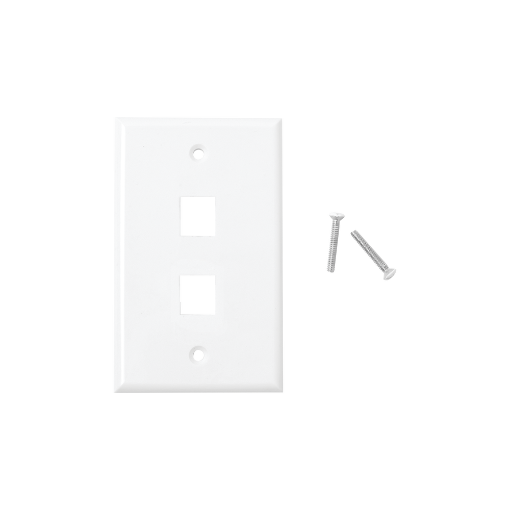 Linkedpro LP-FP-17 Faceplate, 2-Port - White