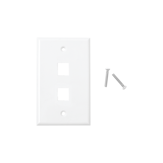 Linkedpro LP-FP-17 Faceplate, 2-Port - White