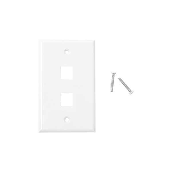 Linkedpro LP-FP-17 Faceplate, 2-Port - White