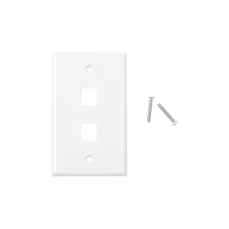 Linkedpro LP-FP-17 Faceplate, 2-Port - White