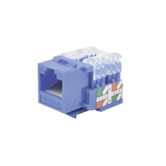 Linkedpro LP-KJ-601-BU Jack 110 Category 6, for faceplate Keystone - Blue Color