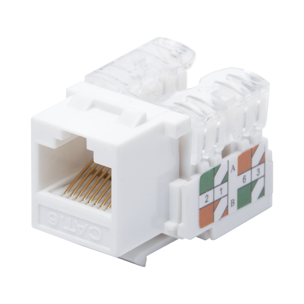 Linkedpro LP-KJ-601-WH Module Jack Keystone for faceplate Cat6 with 110 (Punchdown) - White Color