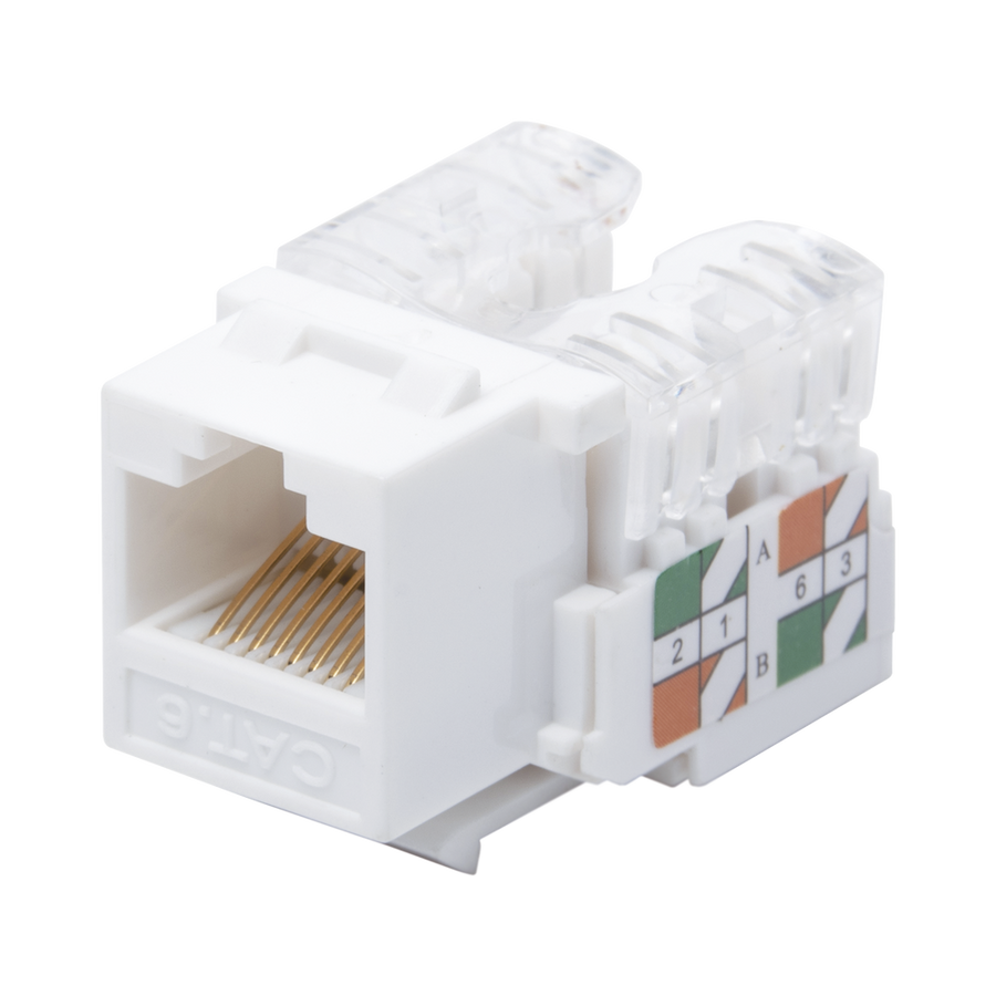 Linkedpro LP-KJ-601-WH Module Jack Keystone for faceplate Cat6 with 110 (Punchdown) - White Color