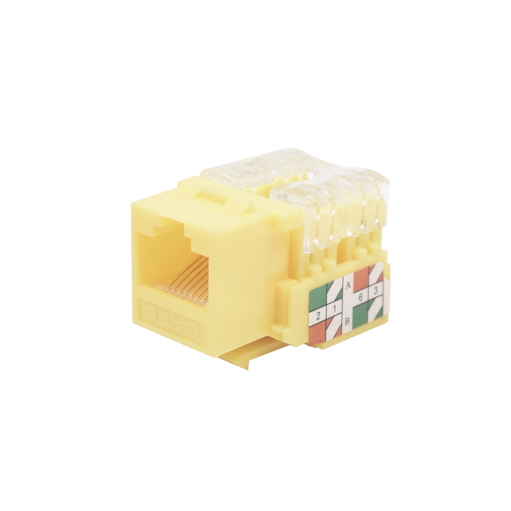 Linkedpro LP-KJ-601-YE Jack 110 Category 6, for faceplate Keystone - Yellow Color