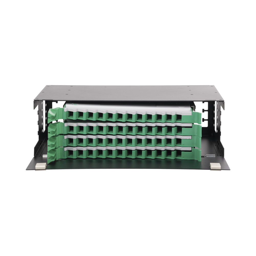 Linkedpro LP-ODF-8048 Fiber Optic Distributor, empty, 19in, Accepts 48 Adapters "LC Duplex" or "LC Simplex" or 48 "SC" Simplex, 3U