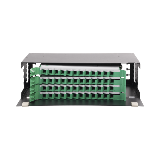 Linkedpro LP-ODF-8048 Fiber Optic Distributor, empty, 19in, Accepts 48 Adapters "LC Duplex" or "LC Simplex" or 48 "SC" Simplex, 3U