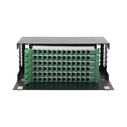 Linkedpro LP-ODF-8072 Fiber Optic Distributor, empty, 19in, Accepts 72 Adapters "LC Duplex" or "LC Simplex" or 48 "SC" Simplex, 4U