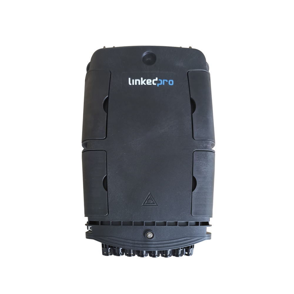 Linkedpro LP-PROBOX68-16A Optical Fiber Cable Distribution Box, FTTH, 16 Ports, IP68, Black, Standard Configuration for Wall