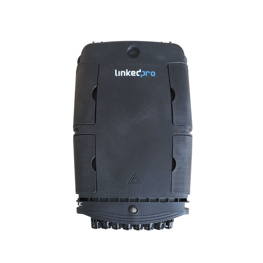 Linkedpro LP-PROBOX68-16A Optical Fiber Cable Distribution Box, FTTH, 16 Ports, IP68, Black, Standard Configuration for Wall